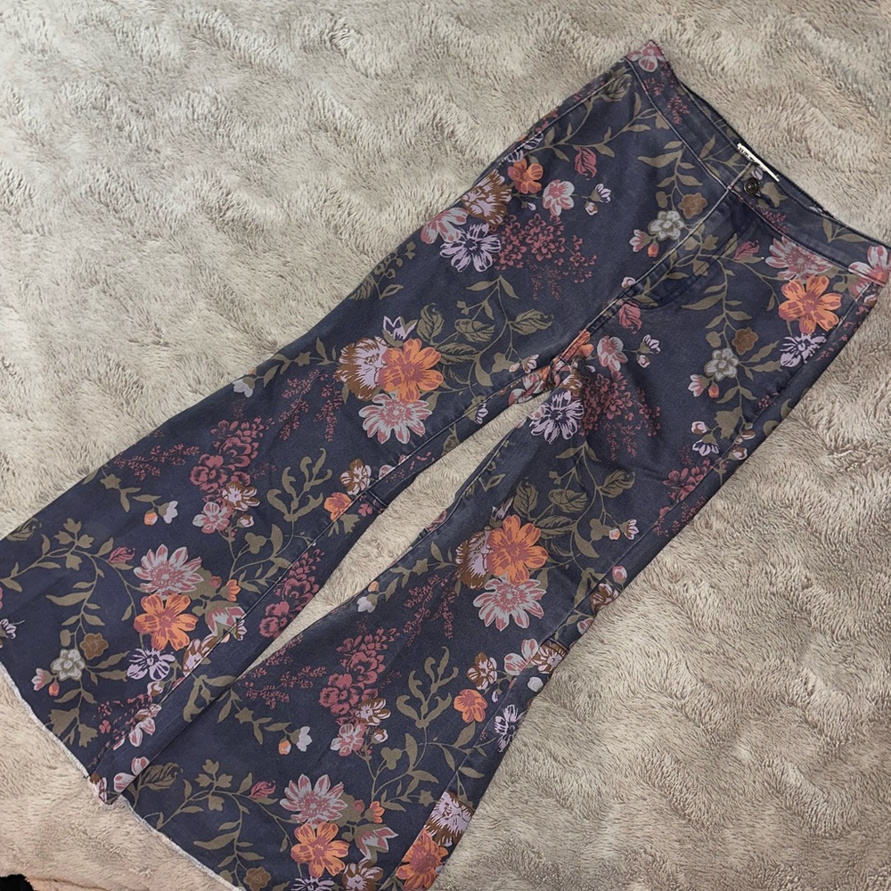 We The Free Floral Patterned Flare Pants